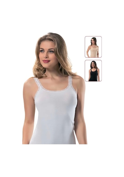 Saklımoda Erdem Bayan Dantel Askılı Kaskorse Atlet 2116 L
