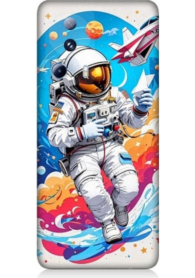 Xiaomi Mi 13 Lite Uyumlu Astranot Ve Uzay Aracı Desenli Silikon Kılıf