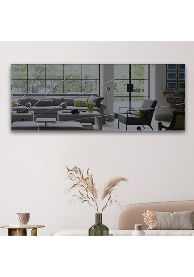 Decorita Güneş Desen Kanallı Ayna Füme 130x50CM Füme