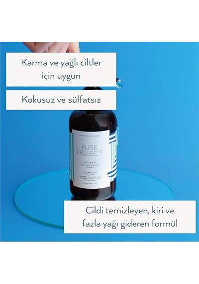 Yüz Temizleme Jeli 250ml. Yüz Yıkama Jeli Sülfatsız Köpük Makyajı Çıkartır. Hassas Ciltler Için Uygun. Aknel