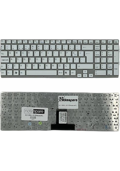 Sony Uyumlu Vaio Pcg-71211m, Pcg-71212m, Pcg-71213m, Pcg-71311l Klavye Tr Beyaz