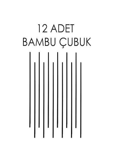 Naturix Siyah Doğal Oda Kokusu Bambu Çubuğu 20 CM 12'li