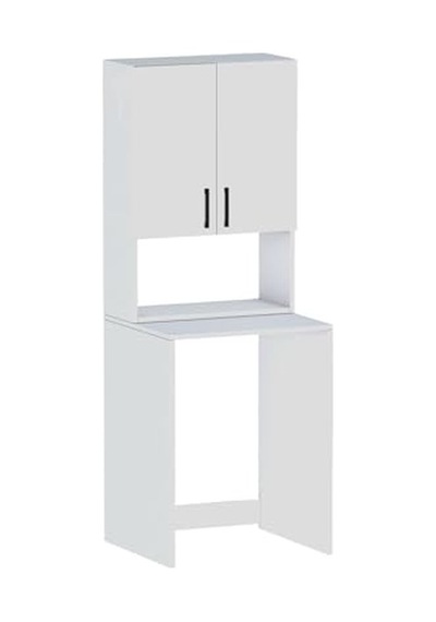 Üst Dolaplı Çok Amaçlı Çamaşır Makinesi Banyo Dolabı Beyaz Diğer