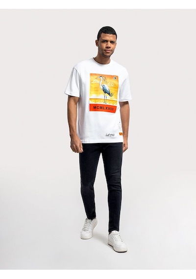 LOFT Loose Fit Erkek Tshirt K.kol Lf2036532 Q1.v1 Beyaz