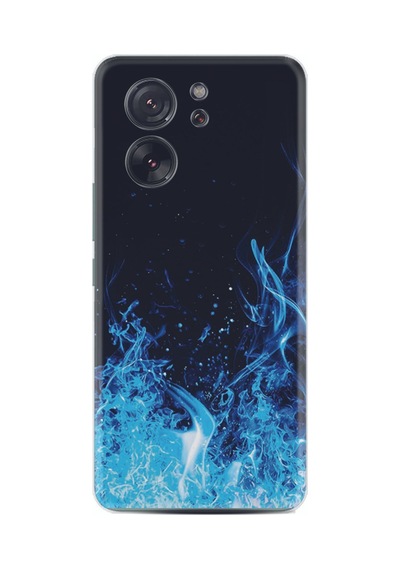 Xiaomi 13t - Xiaomi 13t Pro Kılıf Silikon Desen Özel Seri Blue Fire 1678