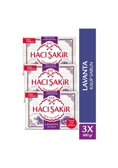 Hacı Şakir Saf Lavanta Banyo Sabunu 4'lü 3 x 150 G