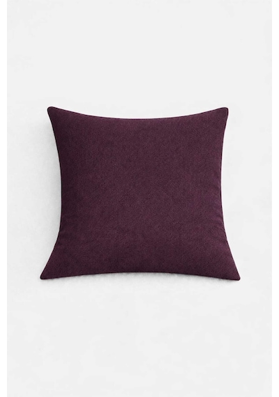 Kadife Dokulu Koyu Mürdüm Kırlent Yastık Kılıfı 2 Adet 45 X 45 Cm
