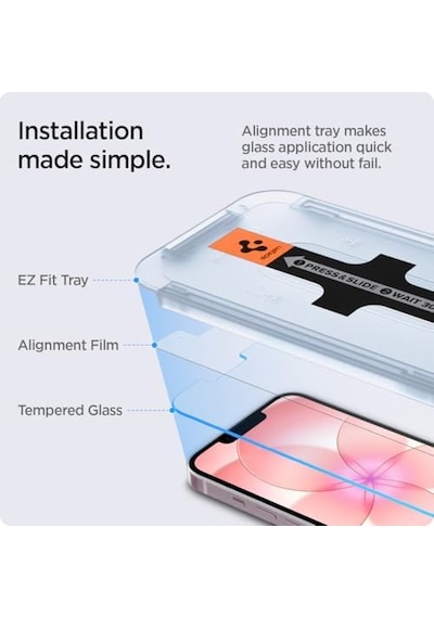 Apple iPhone Uyumlu 17e / 16e / 14 / 13 Pro / 13 Pro Cam Ekran Koruyucu Kolay Kurulum Glas.tr Ez Fit Slim Hd 2 Adet - Agl03385