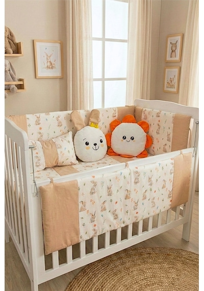 Park Yatak Bebek Uyku Seti Nevresim Takımı Bunny Kahverengi 70x110 - 70x120
