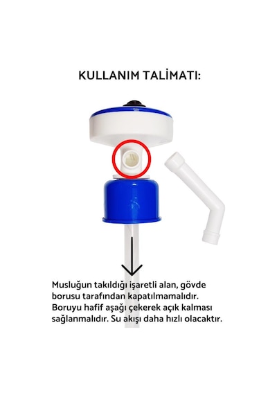 Barley Elektrikli Damacana Su Pompası Adaptörlü 1 Dakikada 18 Litre Su Beyaz - Mavi