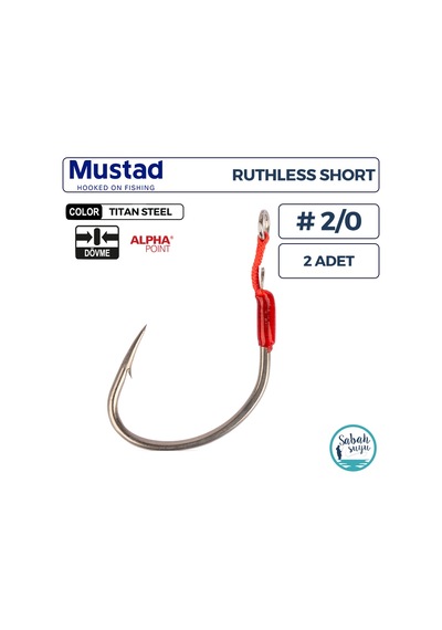 Mustad As5 Ap Ruthless Short Tekli Assist İğne Ts 2/0 2 Adet