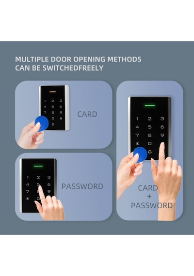 Metal Kasalı Şifreli Kapı Kilidi Ip68 Su Geçirmez Kartlı Geçiş Kontrol Cihazı