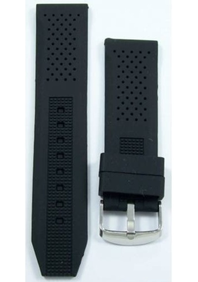 Lacost Model Silikon Saat Kordonu Siyah 18Mm Slikon Kordon Kolçak