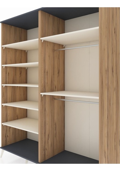 Kronos Gardrop 7 Raflı 2 Askılı 176x59x221 Çam-antrasit/aytaşı Antrasit/aytaşı Kronos Gardrop 7 Raflı 2 Askılı 176x59x221 Çam-antrasit/aytaşı Antrasit/aytaşı