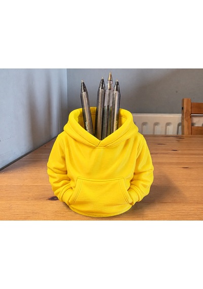 3d Baskı Kapüşonlu Sweatshirt Kalemlik - Masaüstü Organizer-sarı Çok Renkli