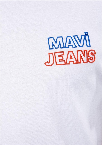 Mavi M066841-620 Beyaz Erkek Mavi Baskılı T-shirt Beyaz