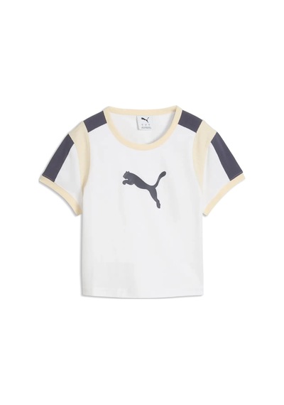 Puma Graphic Ringer Baby Tee Beyaz Kadın T-shirt