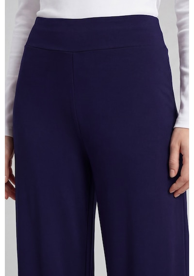 Koyu Mor Comfort Fit Geniş Paça Korsajlı Palazzo Kadın Pantolon - 94681