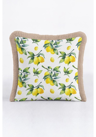 Limon Bahçesi Saçaklı Yastık Kılıfı - Akdeniz Esintisi Modern Yeşil Sarı Püsküllü Kırlent Kılıfı Doğumu Açık Gri Limon Bahçesi Saçaklı Yastık Kılıfı - Akdeniz Esintisi Modern Yeşil Sarı Püsküllü Kırlent Kılıfı Doğumu Açık Gri