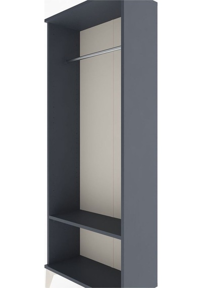 Arges Dolap Tek Raflı Kapaklı Tek Askılı 60x30x163 Antrasit-a... Antrasit