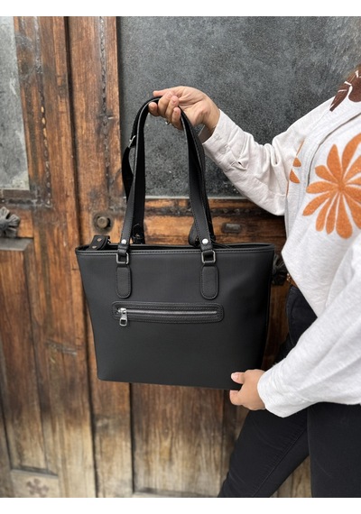 Just Polo Kadın Yeni Sezon Büyük Boy 3 Bölmeli Lüks El Ve Omuz Çantası Shoulder Bag Siyah 12031279