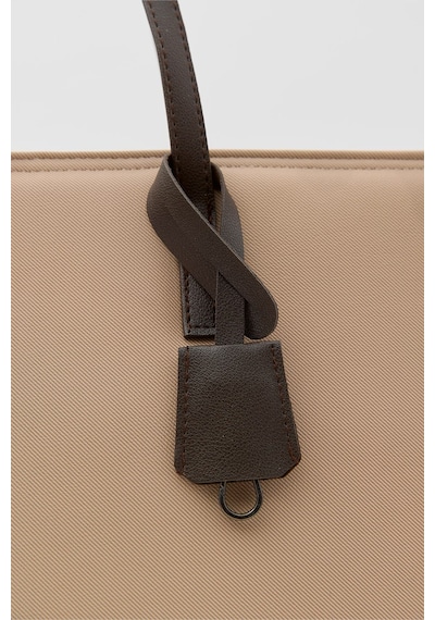 Shule Bags 15" Twill Dokulu Teknik Kumaş Laptop Çantası Sütlü Kahve
