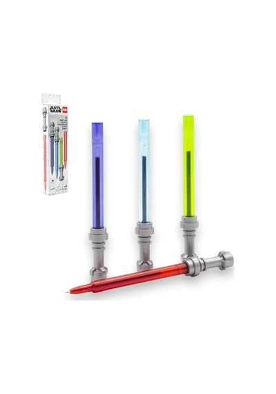 4 Renkli Jel Kalem, Star Wars Temalı Işıltılı Tasarım 124-Pembe