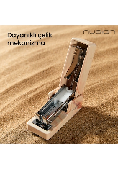 Nusıgn Mini Zımba Makinesi 12 Yaprak Kapasiteli 24/6 26/6 Siyah
