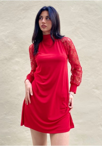 Butik İstanbul Kadın Uzun Kollu Damla Detaylı Sandy Mini Elbise Kırmızı Butik İstanbul Kadın Uzun Kollu Damla Detaylı Sandy Mini Elbise Kırmızı