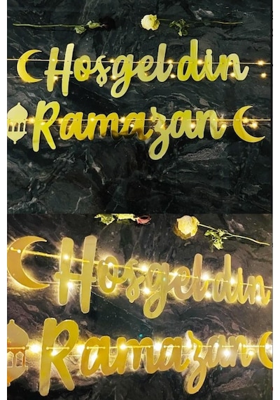 Hoşgeldin Ramazan Kaligrafik Banner Ve 3 Mt Şerit Led Tüm Yaşlar