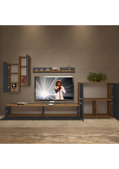 Decoraktiv Eko 6 Mdf Std Tv Ünitesi Tv Sehpası Pera - Antrasit