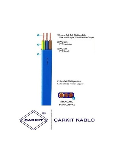3X6Mm Yassı Ttr Kablo Çarkıt %100 Bakır