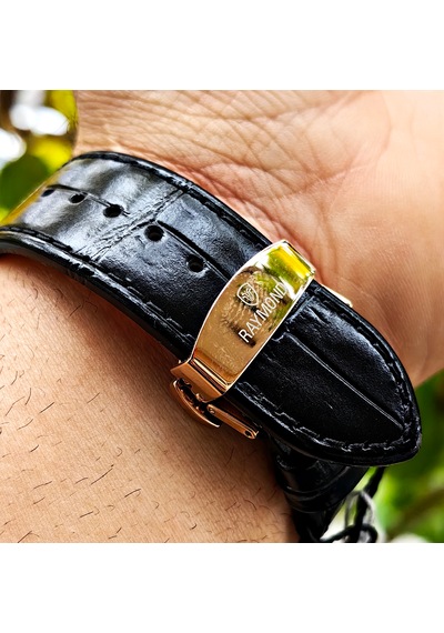Raymond Star Seri Otomatik Erkek Kol Saati Rose Gold
