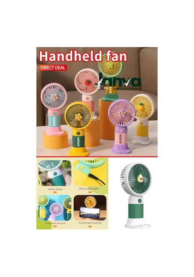 Şarjlı Mini El Fanı Ve Masa Fanı Soğutucu Pervane Taşınabilir Şarj Edilebilir Pratik Mini Vantilatör