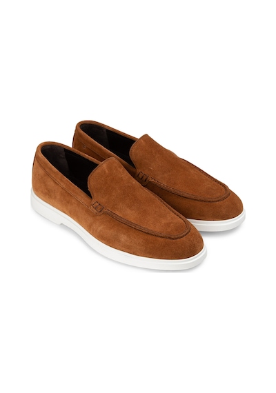Deery Hakiki Süet Taba Rengi Erkek Loafer Ayakkabı - 01957mtbae01 Taba