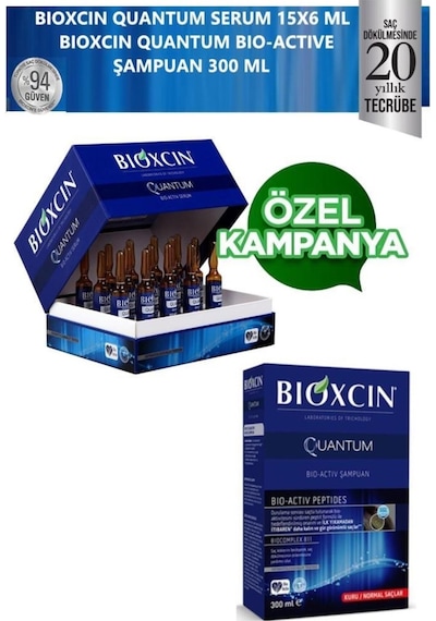 Quantum Serum 15x6 Ml+quantum Bio Activ Şampuan Kuru-normal Saçlar Için 300 Ml