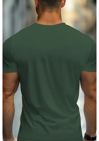 Uyguntarz Erkek Whatever Baskılı Oversize Tshirt Yeşil
