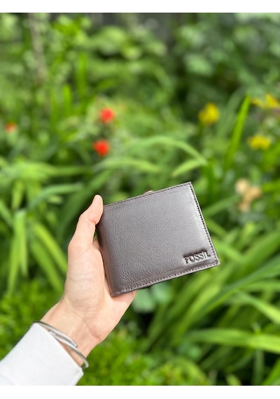 Fossil Kahve Napa Cüzdan 1826&3,5 Cm Hakiki Deri Kemer Seti 110cm Kahverengi