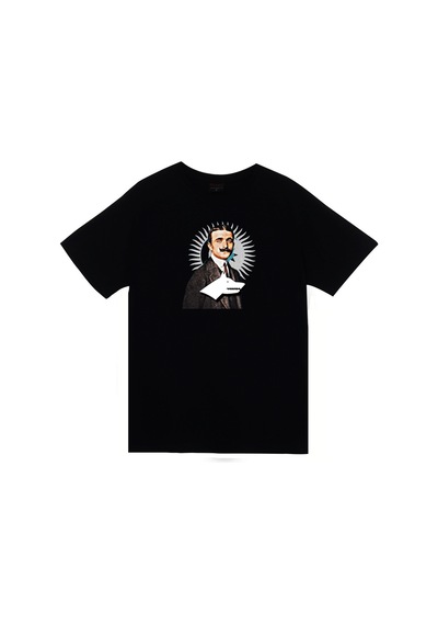 Enver Paşa Baskılı Unisex %100 Pamuk Siyah T-shirt SIYAH