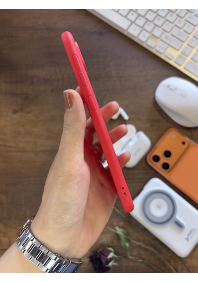 Samsung Galaxy A10 Uyumlu Kamera Korumalı Darbeye Dayanıklı Renk Atmayan Fab Silikon Kılıf Kırmızı