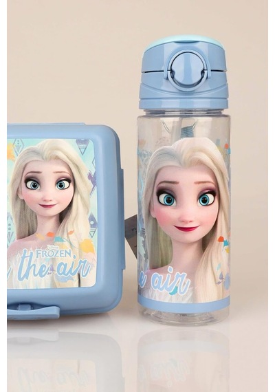 Dekomus Lisanslı Mavi Karlar Ülkesi Elsa Frozen Koleksiyonu Beslenme Kabı Ve 500 Ml Tritan Matara Seti Genel