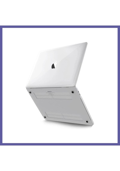 Bezos Apple Uyumlu MacBook Pro 16.2 2021 Apple Uyumlu MacBook Buzlu Kapak - Şeffaf Nıda