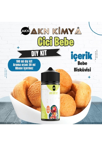Cici Bebe Dıy Kit Bebe Bisküvisi Gıda Aroması %20 Oranda Aroma İçerir Hazır Değildir 100 Ml