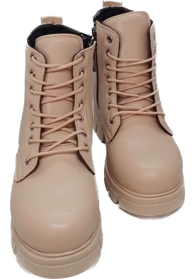 Meliten Kids Unisex Kız Erkek Kaymaz Taban Soğuk Geçirmez Sıcak Tutan Çocuk Kı Krem