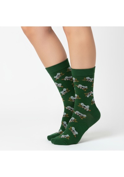 Gost Liria Koala Socks Desenli Unisex Soket Çorap Yeşil