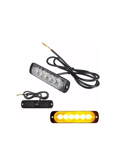 Ahmet Otomotiv 4 Adet Beyaz Camlı Sarı Amber Çakar Lamba 11cm 12v-24v