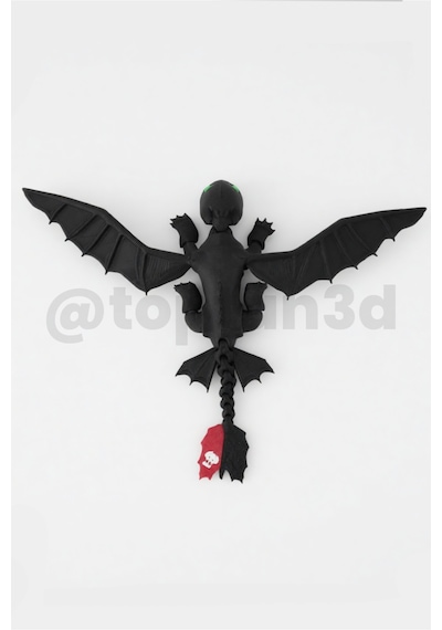 Mega Boy Ejderhanı Nasıl Eğitirsin Gecenin Öfkesi - Dişsiz Toothless - Hareketli Figür 25cm