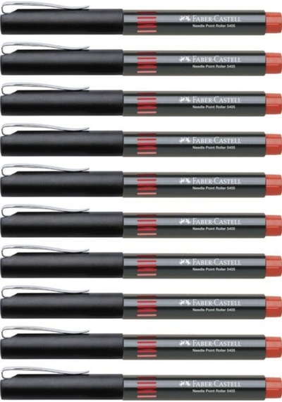 Faber-castell 5405 Iğne Uçlu Roller Kalem 0.5 Mm Kırmızı 10 Adet Diğer