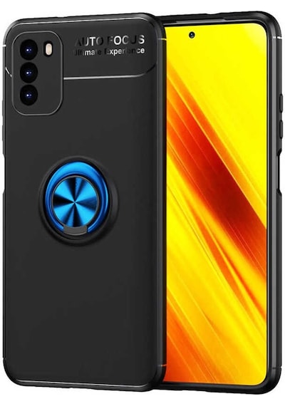Xiaomi Poco M3 Kılıf Zore Ravel Yüzüklü Silikon Kılıf