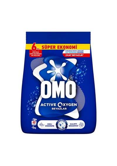 Omo Active Oxygen 40 Yıkama 6 Kg - 3 Adet Tarı